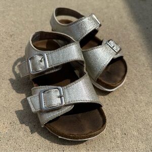 Girls silver sandals